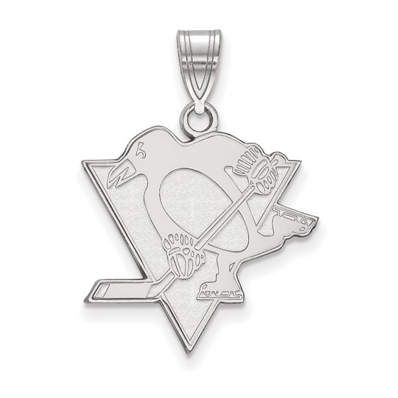 Sterling Silver NHL Pittsburgh Penguins Large Pendant Sterling Silver NHL Pittsburgh Penguins Large Pendant